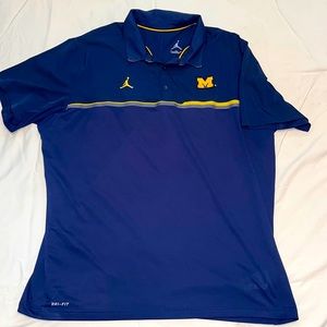 Jordan Michigan Blue XXL Dri Fit polo shirt